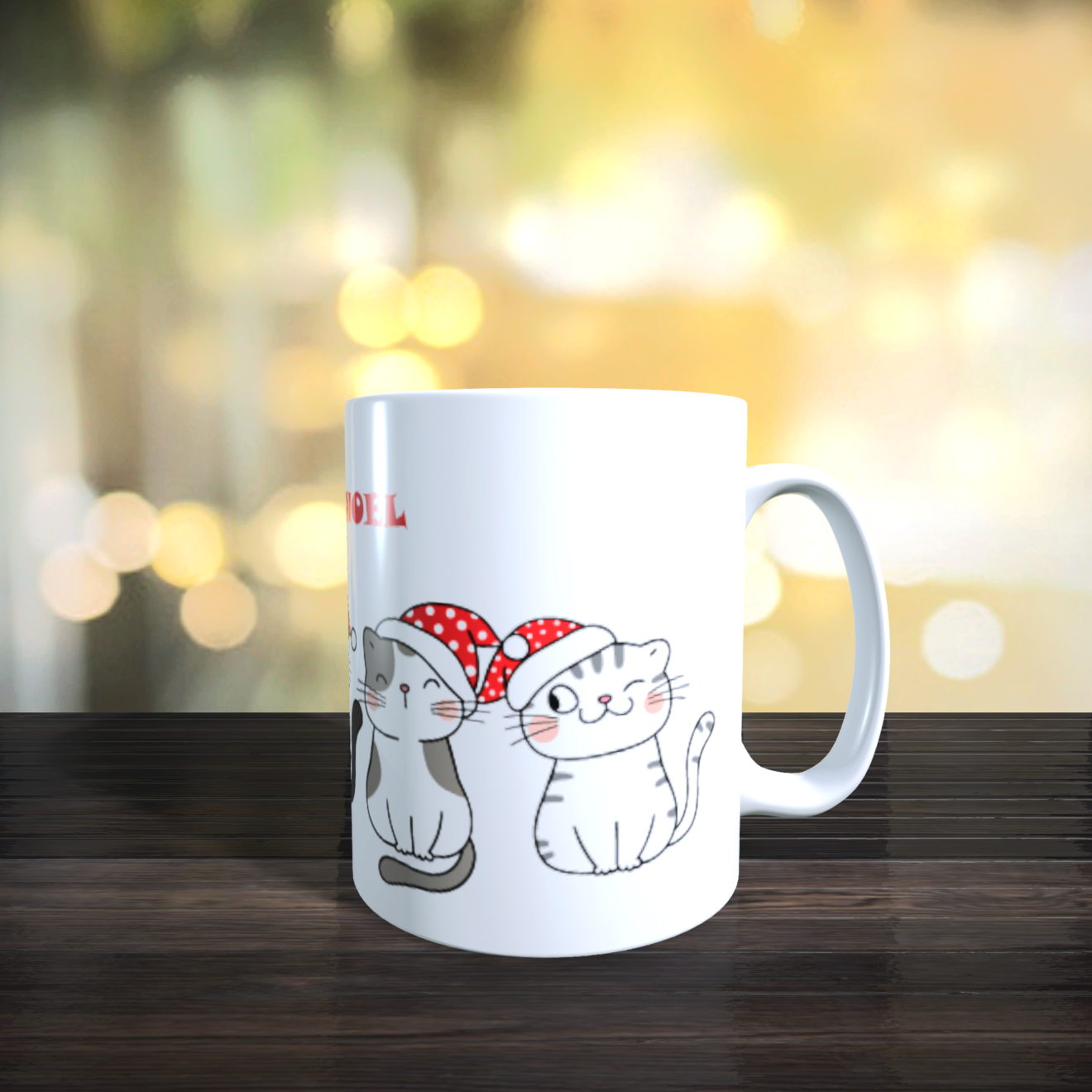 2021 2022 noel 5 chats rouge Left