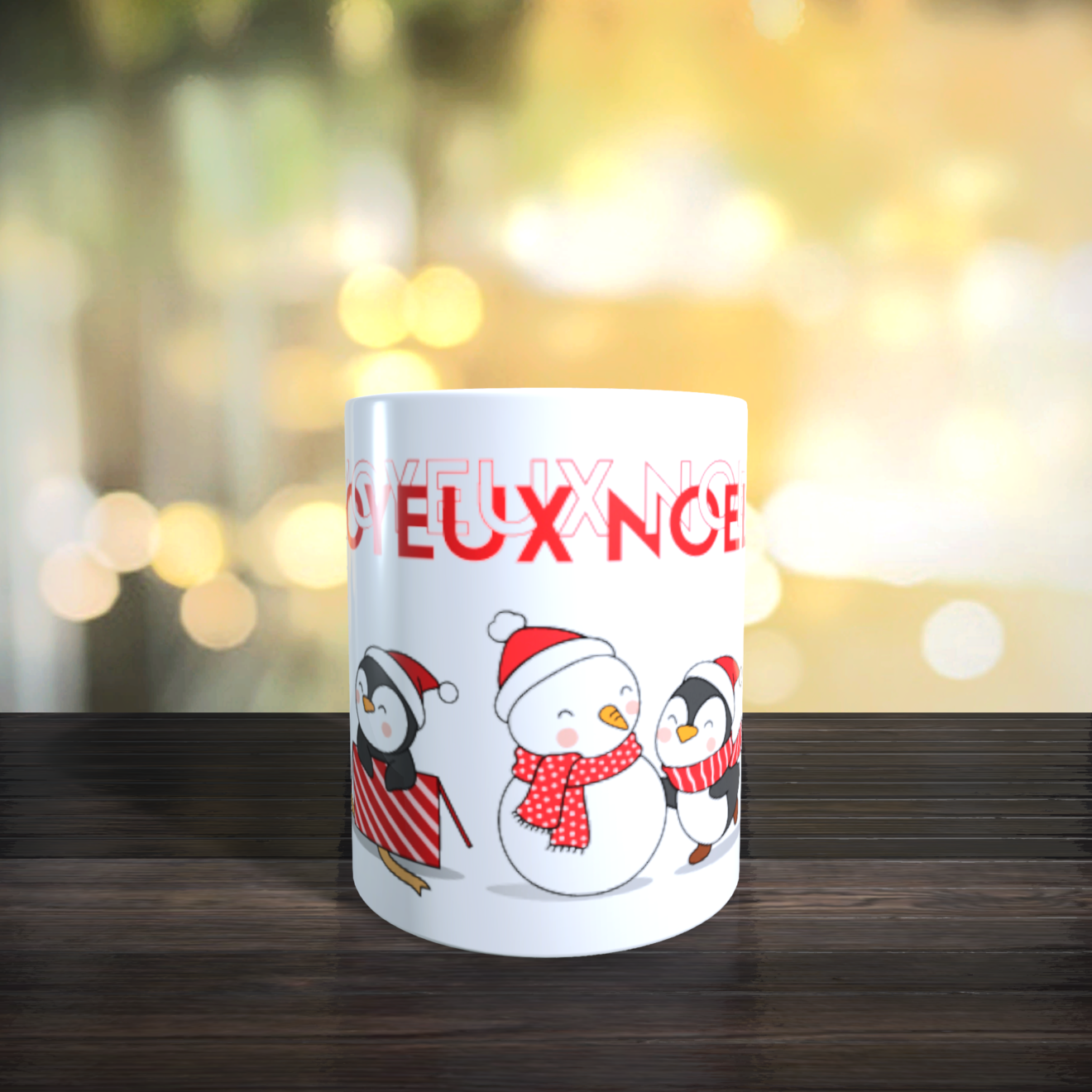 2021 2022 noel pingouin rouge Back