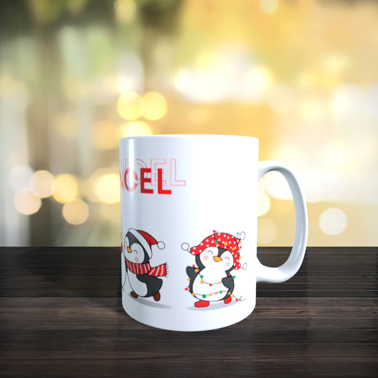 2021 2022 noel pingouin rouge Left