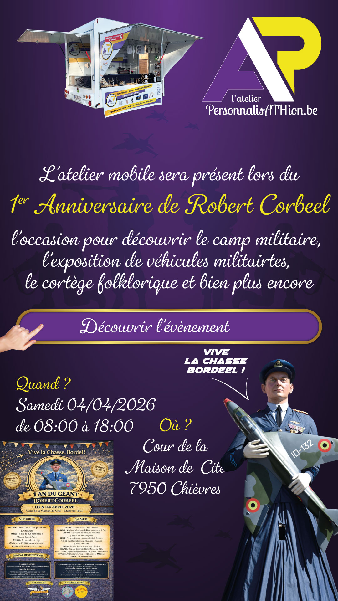 personnalisathion les geants chievrois 1 an robert corbeel gsm