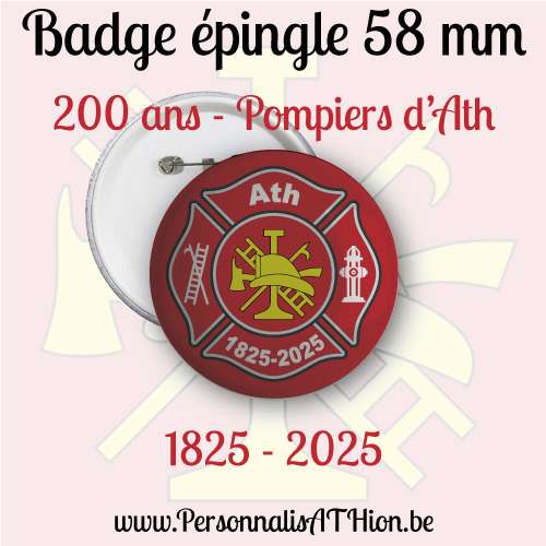 Badge 2025 pompier 200ans