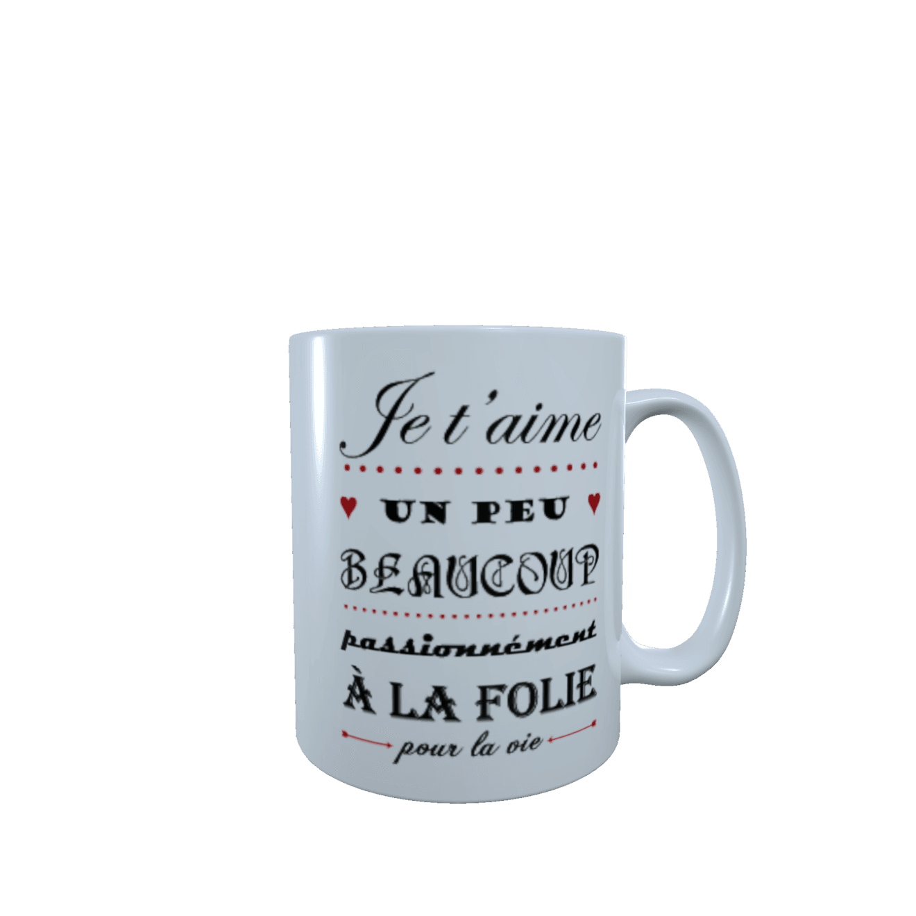 Sublimation Mug 10 oz jauge coeur Left