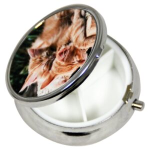 boite pilule ronde argent