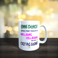 bonne chance mais pour trouver de meilleurs collegues que nous c est pas gagne mug