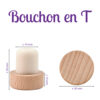 bouchon de bouteille de vin grave en bois et silicone