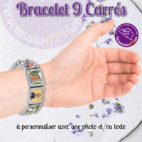 bracelet 9 carres personnalisathion