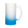 chope en verre givre bleu clair degrade 470 ml