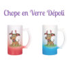 chope en verre givre depoli degrade 470 ml