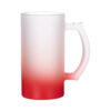 chope en verre givre rouge degrade 470 ml
