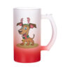 chope en verre givre rouge degrade 470 ml personnalise