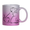 mug 330 ml avec paillettes degrade rose argent personnlise