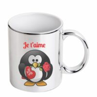 mug chrome argente