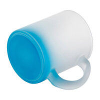 mug givre depoli bleu clair fond