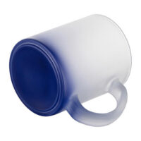 mug givre depoli bleu fonce fond