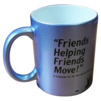 mug paillete bleu pesonnalisable