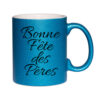 mug paillettes bleu fonce bonne fete des peres