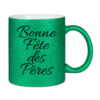 mug paillettes vert bonne fete des peres