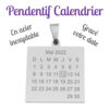 pendentif calendier pub
