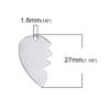 pendentif coeur brise dimensions