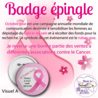 personnalisathion badge 58mm octobre rose 2024A