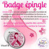 personnalisathion badge 58mm octobre rose 2024B