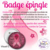 personnalisathion badge 58mm octobre rose 2024C