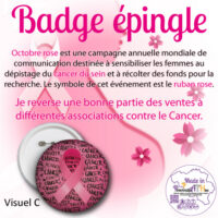 personnalisathion badge 58mm octobre rose 2024C