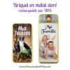 personnalisathion briquet metal dore rechargeable usb