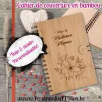 personnalisathion cahier couverture bambou pour la meilleure maman