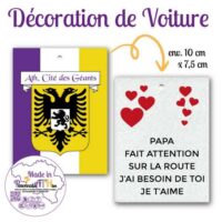 personnalisathion decoration voiture feutre blason ath papa
