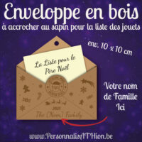personnalisathion enveloppe bois balsa liste noel