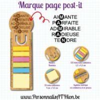 personnalisathion marque page post it aimante parfaite admirable radieuse tendre