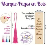 personnalisathion marque pages bois