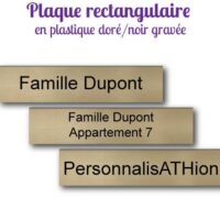 personnalisathion plaque rectangulaire plastique