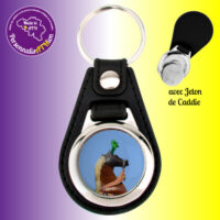 personnalisathion porte cles metal cuir 113c01 cheval bayard 1