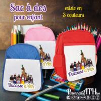 personnalisathion sac a dos enfant rose rouge bleu