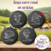 personnalisathion sous verre ardoise rond dessine moi un mouton