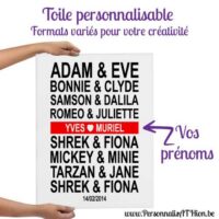 personnalisathion toile 20 25