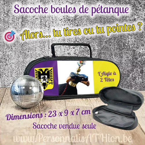 personnalisation sacoche petanque aigle deux tetes