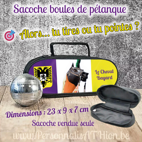 personnalisation sacoche petanque cheval bayard