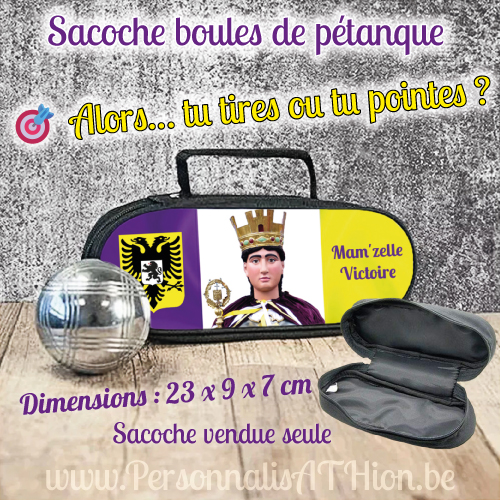 personnalisation sacoche petanque mademoiselle victoire