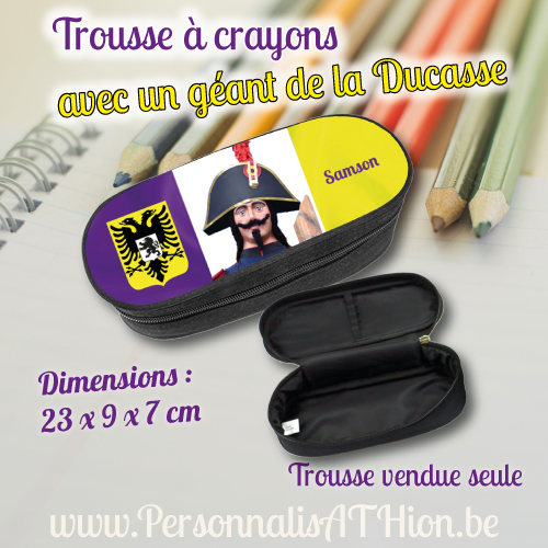 personnalisation trousse crayon samson