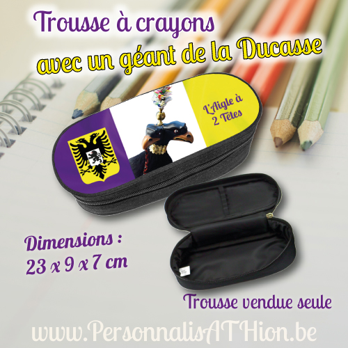 personnalisation trousse crayons aigle deux tetes