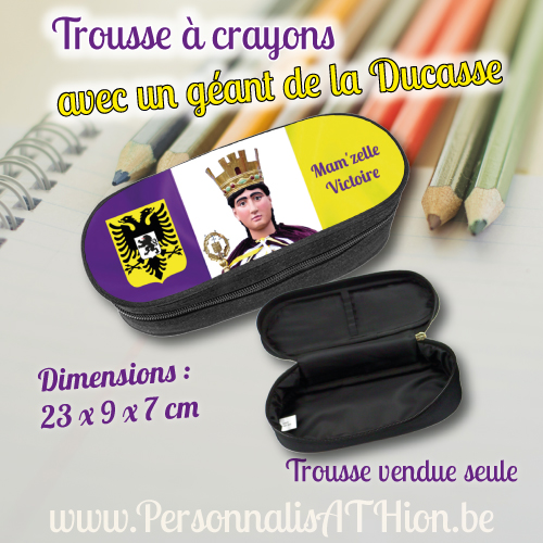 personnalisation trousse crayons mademoiselle victoire