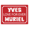 plaque de rue muriel love for ever muriel