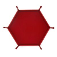 plateau pliable hexagonal rouge