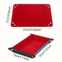 plateau pliable rectangle rouge dimensions