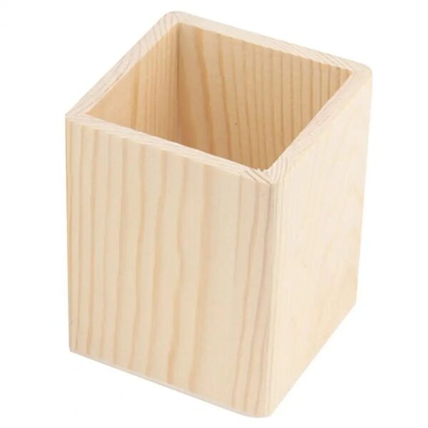 pot a crayons bois carre