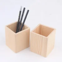pots a crayons bois carre