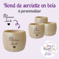 rond de serviette en bois personnalisathion